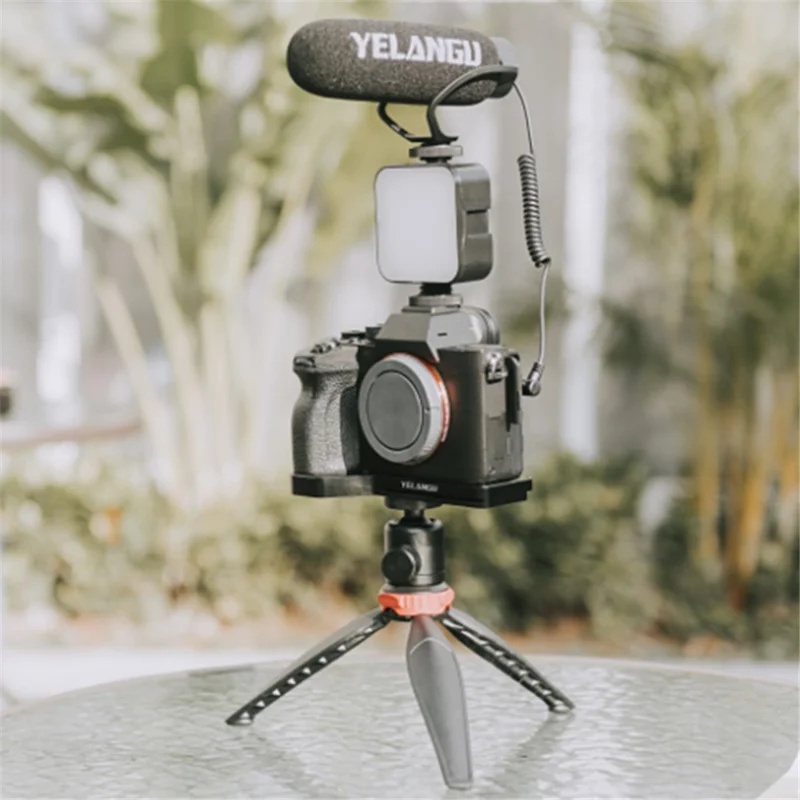 YELANGU CL8 Baseplate de aluminio para Sony A9II / A7R4 con interfaz de zapata fría Accesorio de cámara