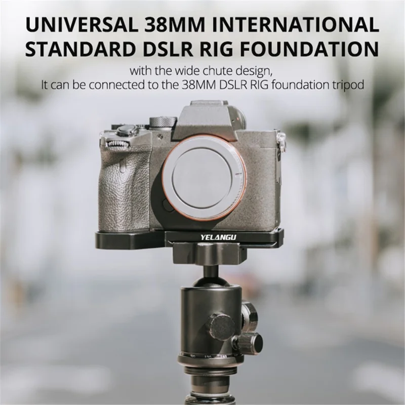 YELANGU CL8 Baseplate de aluminio para Sony A9II / A7R4 con interfaz de zapata fría Accesorio de cámara