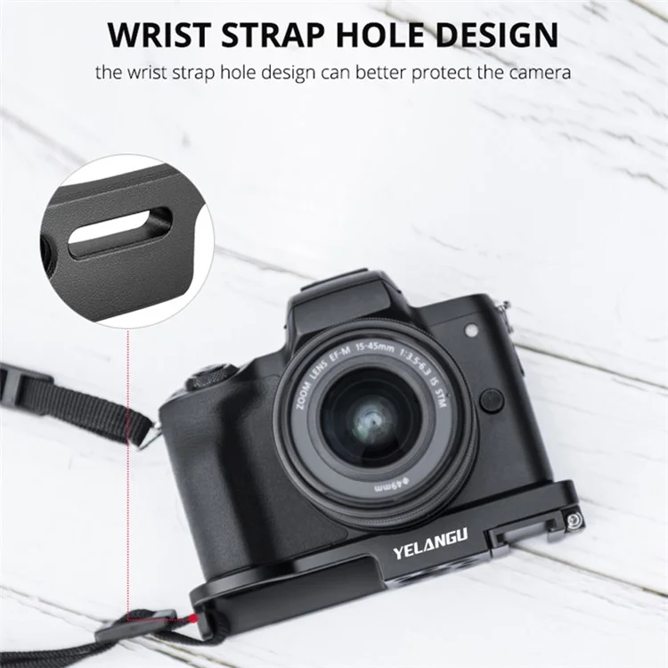 YELANGU CL13 For Canon M50 CNC Aluminum Alloy Camera Base Plate with Battery Opening