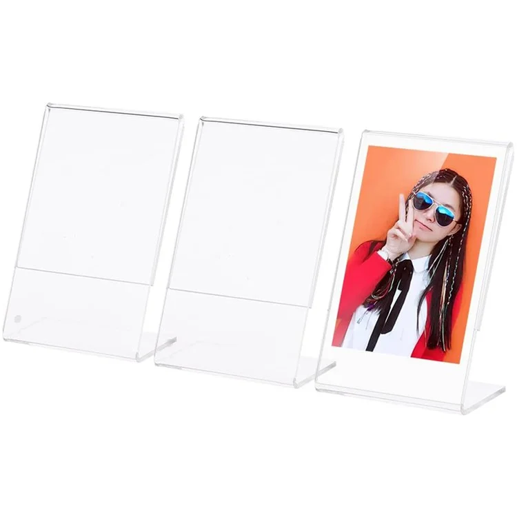 3Stück Acryl-Fotorahmen für Fujifilm Instax Mini 12 / 11 / 9 / 8 Tischständer Transparente Anzeige 3" Fotoalbumständer