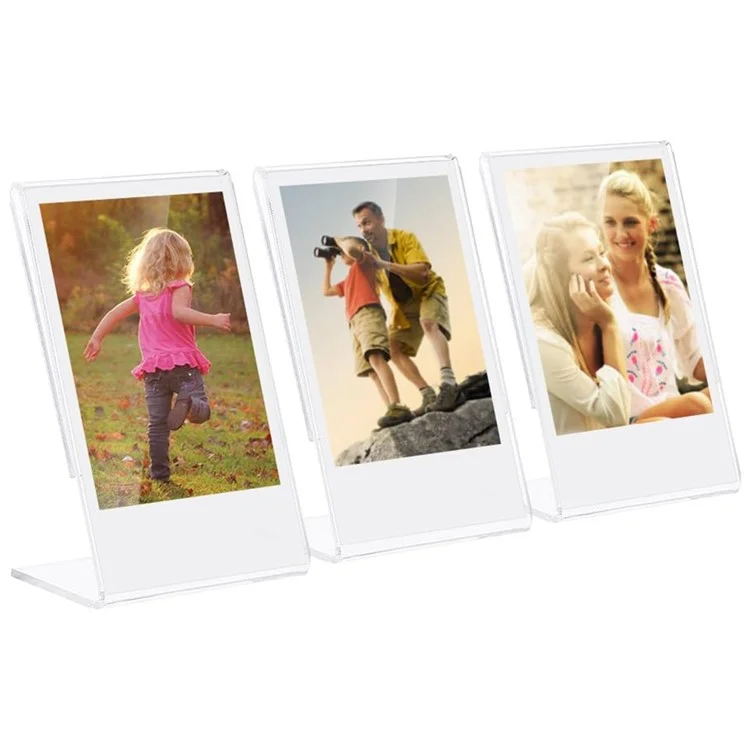 3Stück Acryl-Fotorahmen für Fujifilm Instax Mini 12 / 11 / 9 / 8 Tischständer Transparente Anzeige 3" Fotoalbumständer