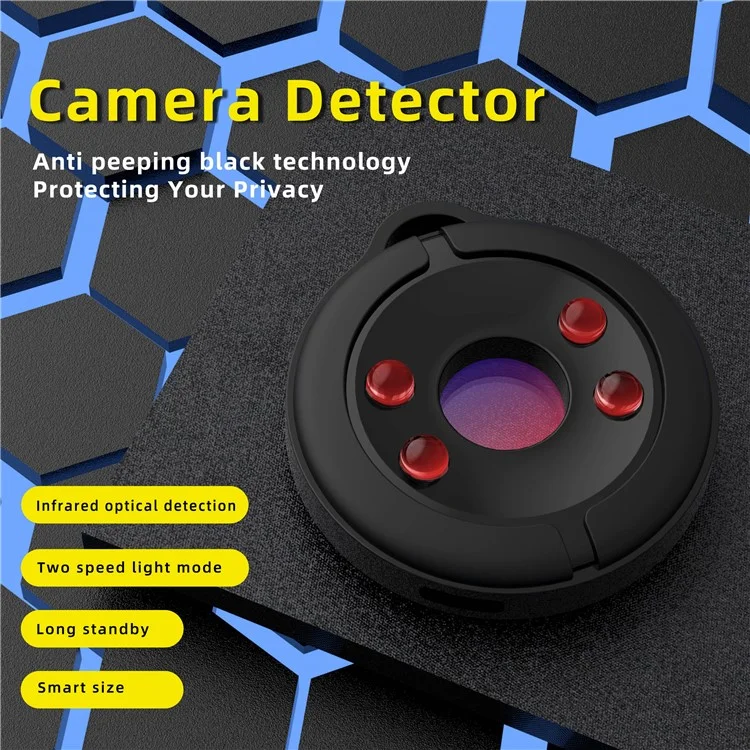 S600 Mini Travel Hotel Dressing Room Camera Finder Infrared Sensing Hidden Camera Detector - Black