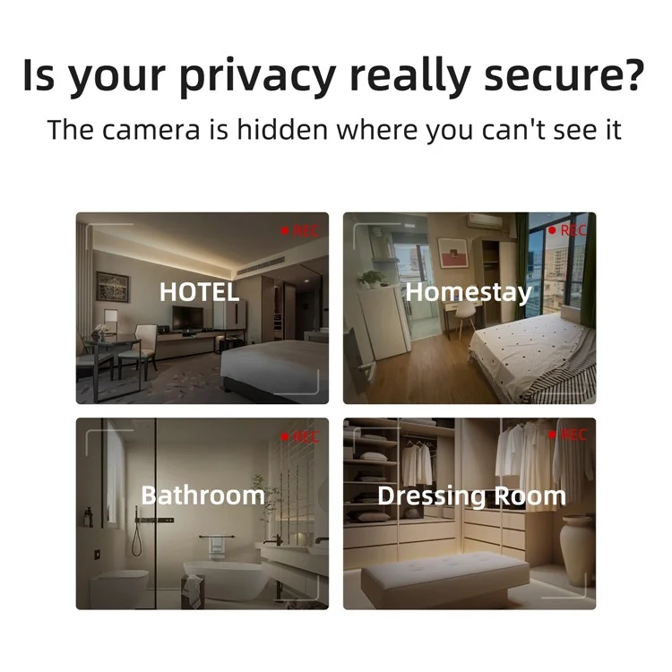 S600 Mini Travel Hotel Dressing Room Camera Finder Infrared Sensing Hidden Camera Detector - White