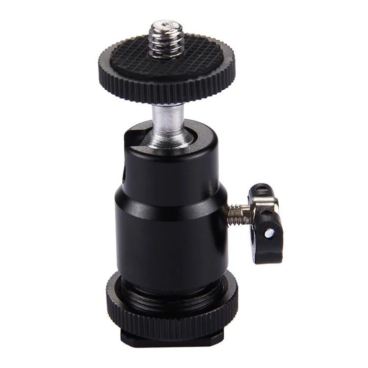 PULUZ PU211 Mini Ball Head Hot Shoe Tripod Head 1 / 4 inch Tripod Screw Head with Lock