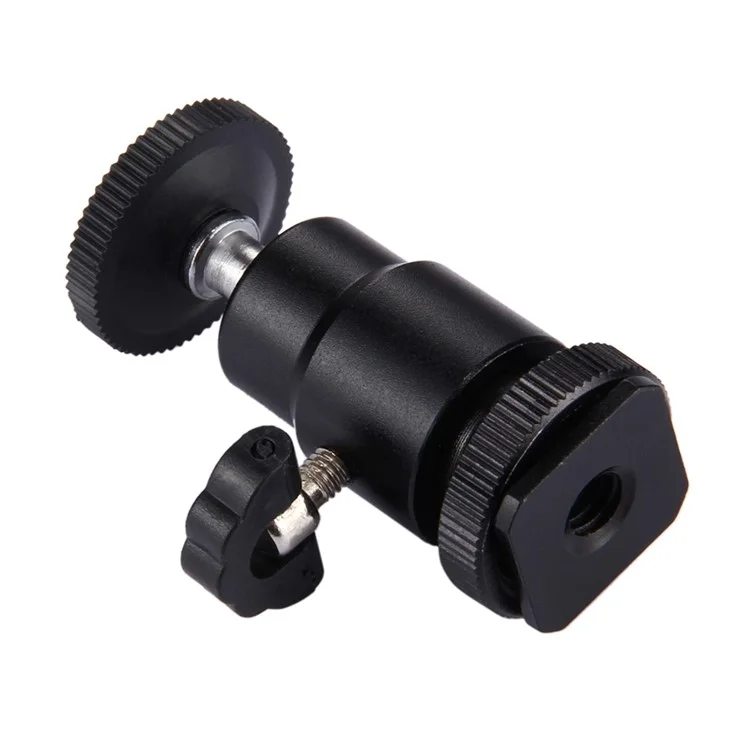 PULUZ PU211 Mini Ball Head Hot Shoe Tripod Head 1 / 4 inch Tripod Screw Head with Lock