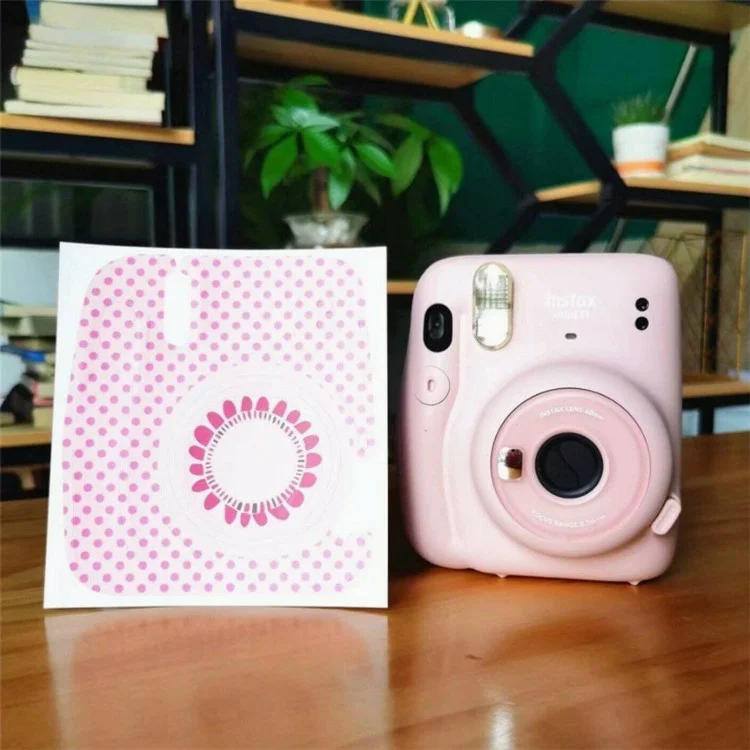 Accessories Kit for Fujifilm Instax Mini 11 Instant Camera Parts with Protective PU Leather Case, Photo Album, Frames, DIY Sticker, Filter - White