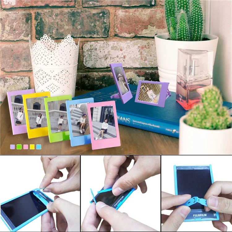 Accessories Kit for Fujifilm Instax Mini 11 Instant Camera Parts with Protective PU Leather Case, Photo Album, Frames, DIY Sticker, Filter - White