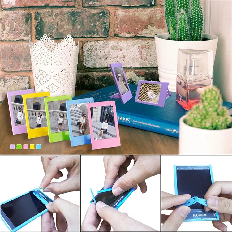 For Instax Mini 12 7-in-1 Accessories Kit Camera Bag Album Photo Frame Stickers Lens Set - Purple