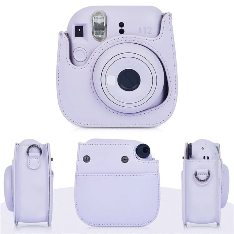 For Instax Mini 12 7-in-1 Accessories Kit Camera Bag Album Photo Frame Stickers Lens Set - Purple