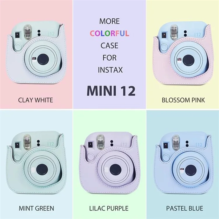 For Instax Mini 12 7-in-1 Accessories Kit Camera Bag Album Photo Frame Stickers Lens Set - Purple