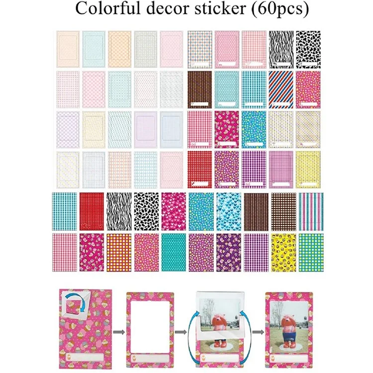 Accessories Kit for Fujifilm Instax Mini 11 / 12 Instant Camera Parts with Carrying Case, Photo Album, Frames, DIY Sticker, Filter - Fantasy Silver
