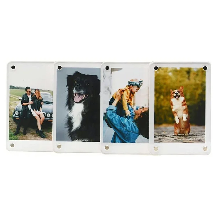 4 Stück / Set 3-Zoll-Polaroid-Bilderrahmen Kühlschrank-Magnetaufkleber für Fujifilm Instax Mini 12 11 9