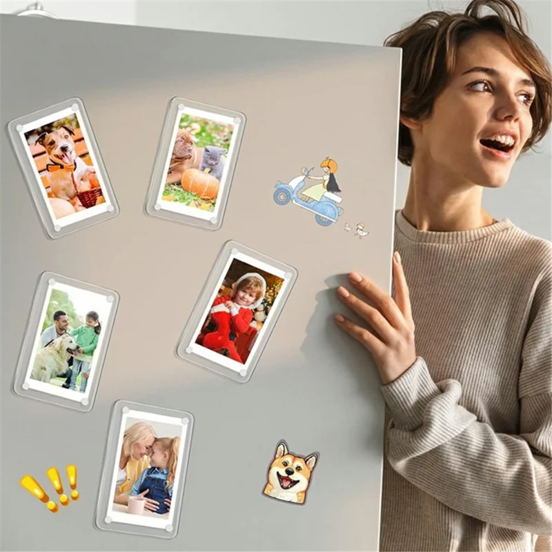 4 Stück / Set 3-Zoll-Polaroid-Bilderrahmen Kühlschrank-Magnetaufkleber für Fujifilm Instax Mini 12 11 9