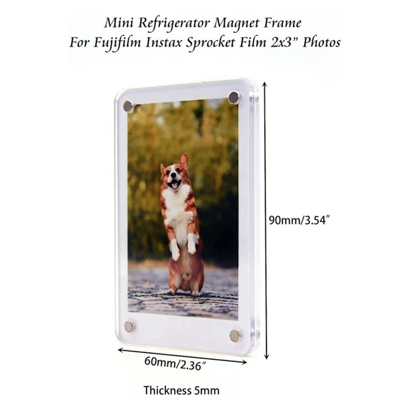 4 Stück / Set 3-Zoll-Polaroid-Bilderrahmen Kühlschrank-Magnetaufkleber für Fujifilm Instax Mini 12 11 9