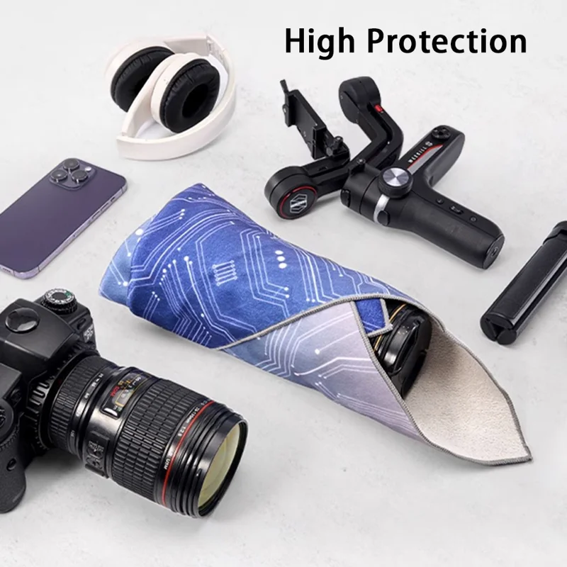 CWATCUN H87W Camera Lens Cleaning Cloth Polyester Protection Wrapped Cloth for Tablet, Drone - Cartoon