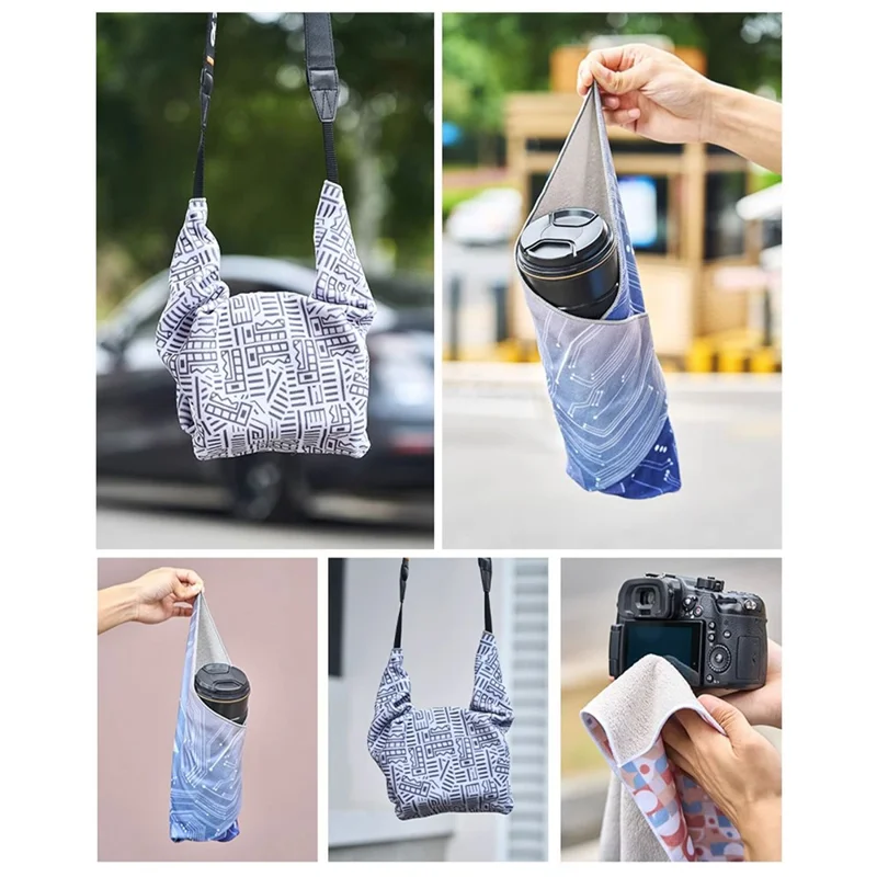 CWATCUN H87W Camera Lens Cleaning Cloth Polyester Protection Wrapped Cloth for Tablet, Drone - Cartoon