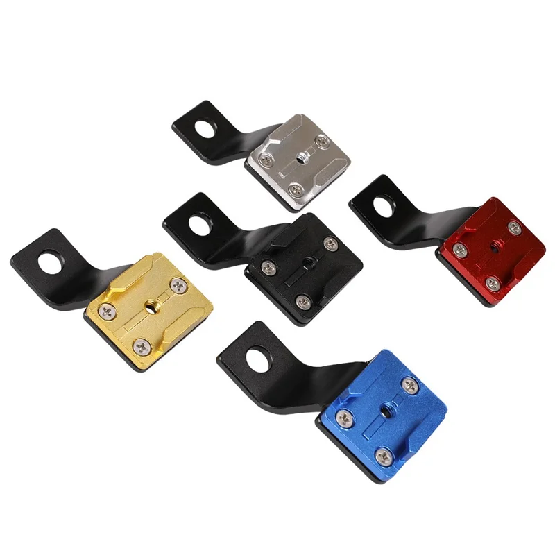 G082 Pour GoPro Action Camera Motorcycle Rearview Mirror Mount Bracket CNC Aluminum Alloy Camera Holder - Black
