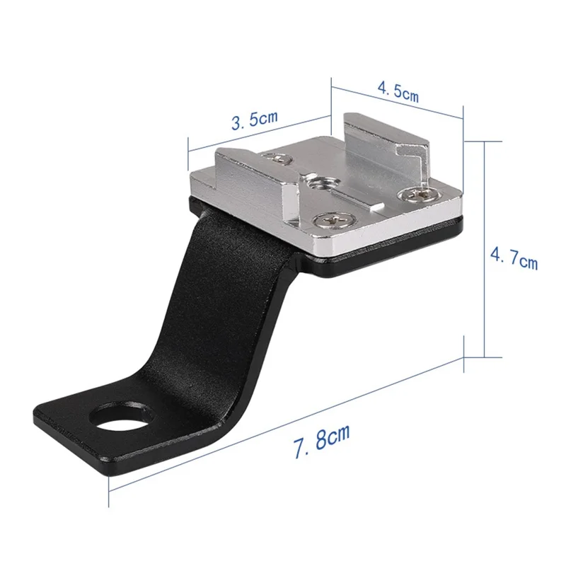 G082 Pour GoPro Action Camera Motorcycle Rearview Mirror Mount Bracket CNC Aluminum Alloy Camera Holder - Black