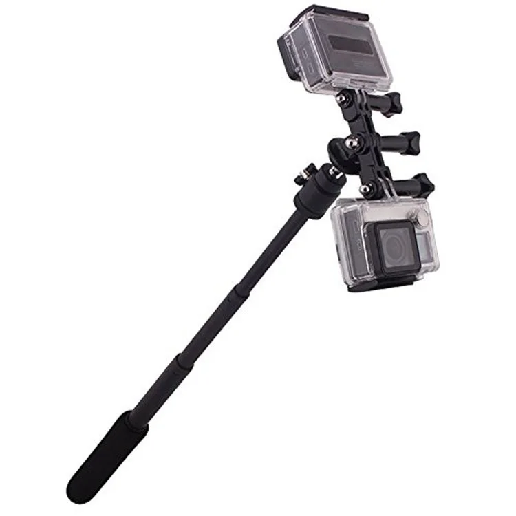 G411 Para la Cámara GoPro Action Soporte de Doble Cabeza Soporte de la Cámara de Luz Soporte