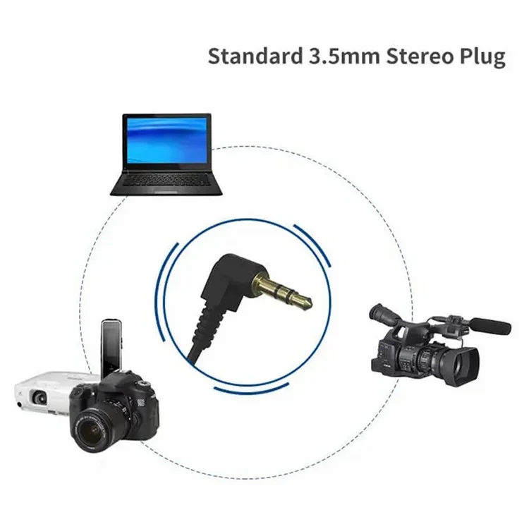 ORDRO CM530 Video Recording Microphone 3.5mm Stereo Plug Noise Reduction Mic for Camera