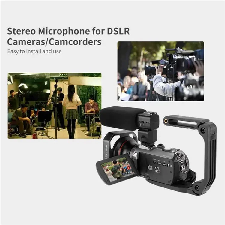 ORDRO CM530 Video Recording Microphone 3.5mm Stereo Plug Noise Reduction Mic for Camera