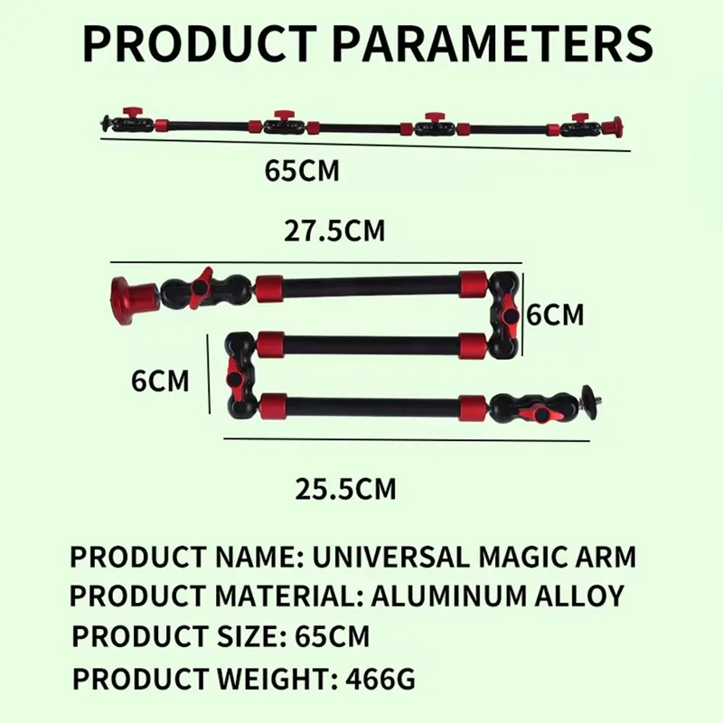 Z054 Camera Clamp Mount with Articulating Magic Arm Adjustable Metal Cantilever Bracket