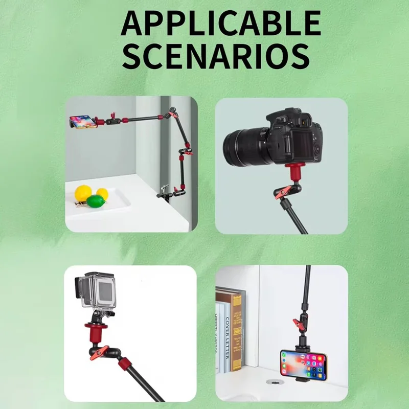 Z054 Camera Clamp Mount with Articulating Magic Arm Adjustable Metal Cantilever Bracket