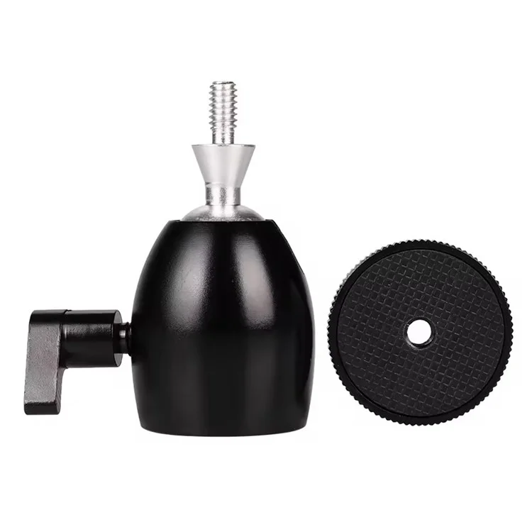 Q39 Treppiede per fotocamera Mini Ball Head con interfaccia a vite 1/4" Adattatore per gimbal fotocamera in lega di alluminio