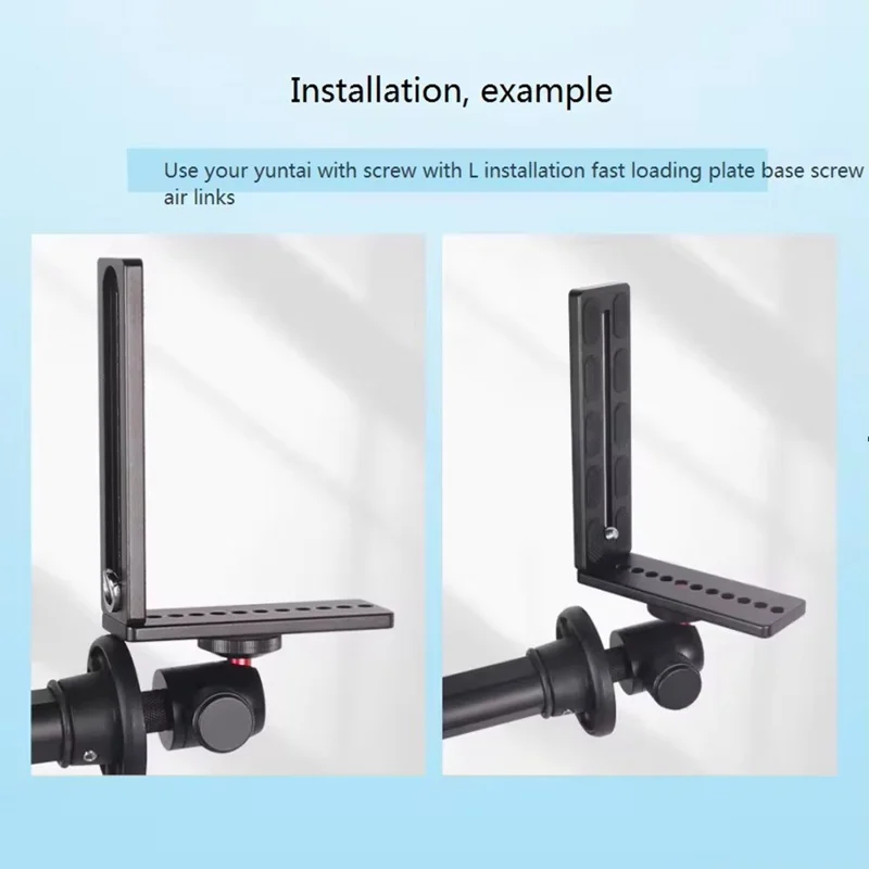 X006 Universal 1 / 4 Inch Screw Mount L-Shape Quick Release Plate for Camera