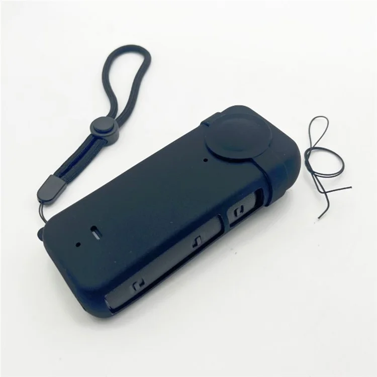 For Insta360 X3 Camera Body Silicone Cover Protective Case with Lens Guard - Black