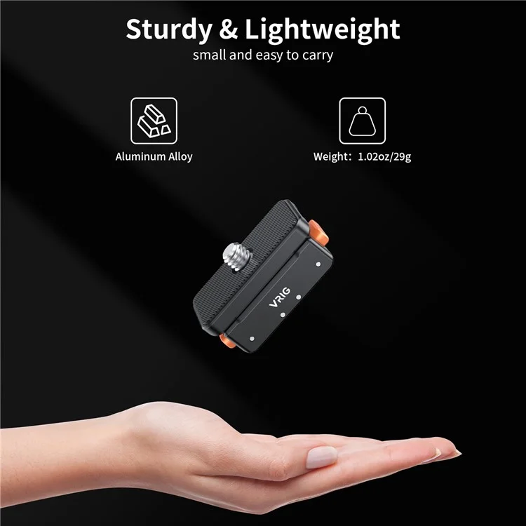 VRIG Pour Insta360 Ace Pro / DJI Osmo Action 4 / GoPro12 Plaque de montage magnétique à dégagement rapide