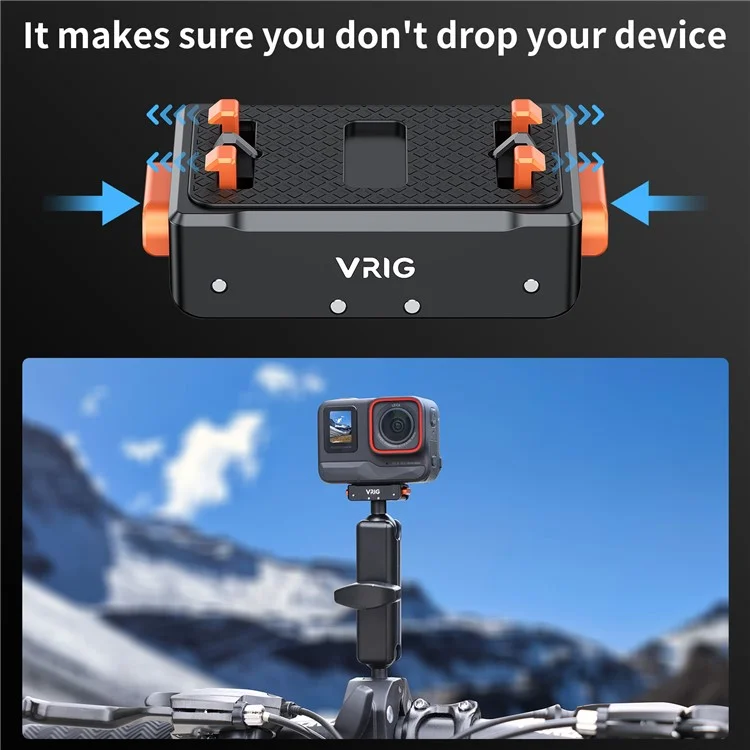 VRIG Pour Insta360 Ace Pro / DJI Osmo Action 4 / GoPro12 Plaque de montage magnétique à dégagement rapide