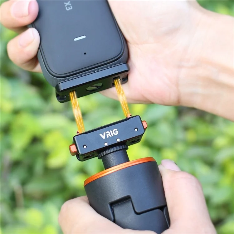 VRIG Pour Insta360 Ace Pro / DJI Osmo Action 4 / GoPro12 Plaque de montage magnétique à dégagement rapide