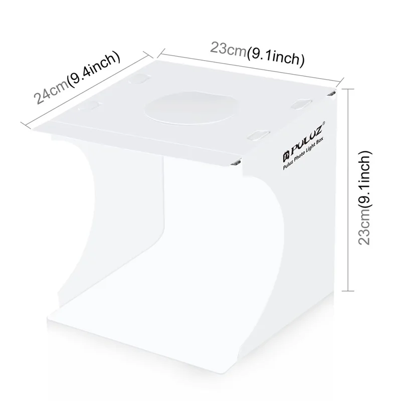 PULUZ PU5028 24cm x 23cm x 23cm Portable Folding Photo Studio 550LM LED Light Box with 1 LED Panel