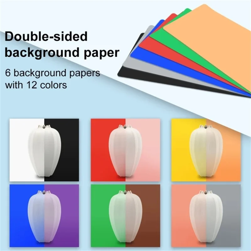 PULUZ PU5025B 25cm High CRI Ring Light Foldable LED Photo Studio Box with 12 Color Backdrops