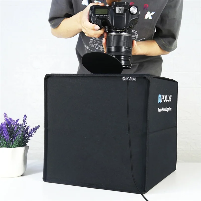 PULUZ PU5032 30cm Portable Folding Photo Studio Box with High CRI LED Ring Light and 6 Color Backdrops