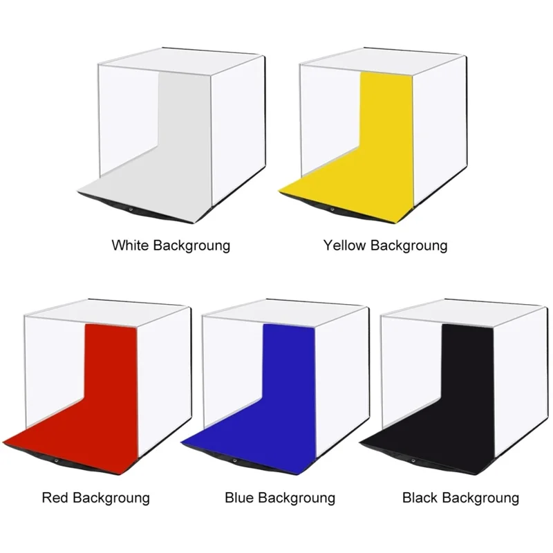 PULUZ PU5140 40cm Portable Folding Photo Studio Soft Light Box with 5 Color Backdrops for Smartphone Photography