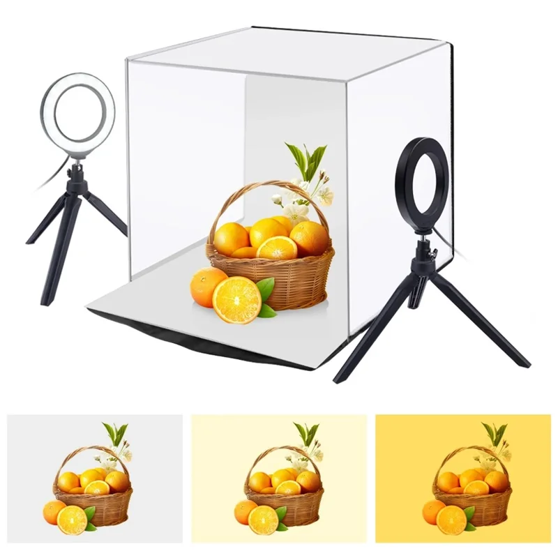 PULUZ PU5140 40cm Portable Folding Photo Studio Soft Light Box with 5 Color Backdrops for Smartphone Photography