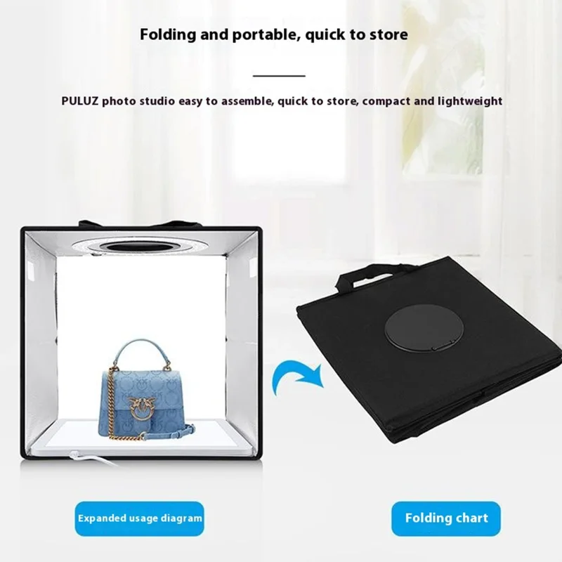 PULUZ PKT3200 30cm Portable Folding Photo Studio Light Box LED Photography Tent with Shadowless Light