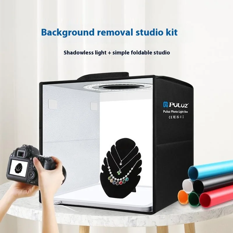 PULUZ PKT3200 30cm Portable Folding Photo Studio Light Box LED Photography Tent with Shadowless Light