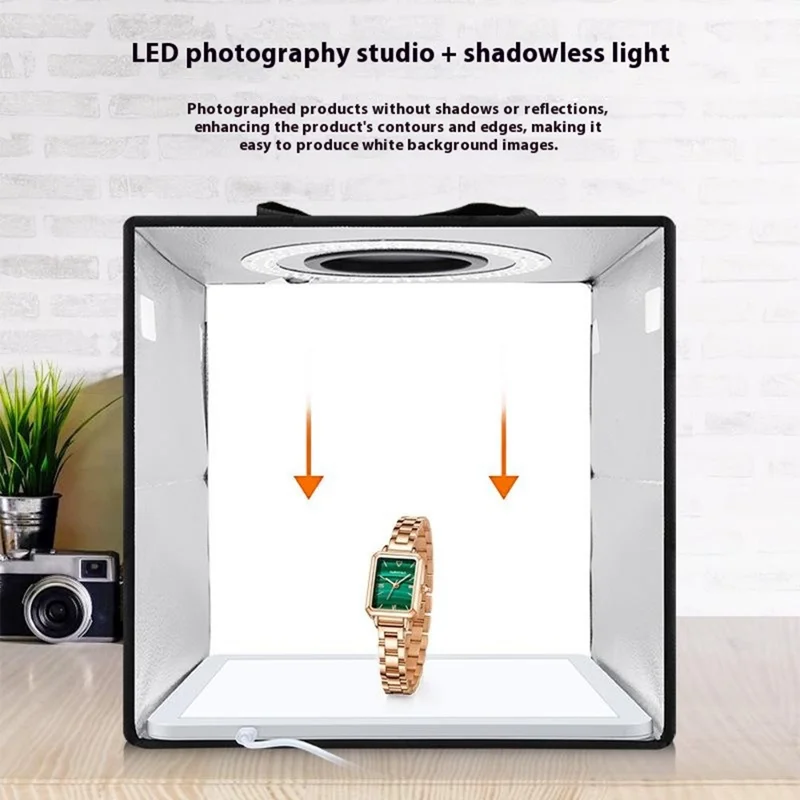 PULUZ PKT3200 30cm Portable Folding Photo Studio Light Box LED Photography Tent with Shadowless Light