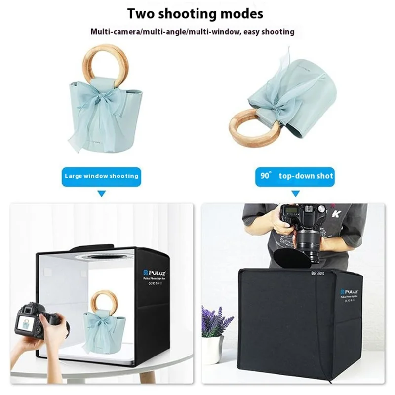 PULUZ PKT3200 30cm Portable Folding Photo Studio Light Box LED Photography Tent with Shadowless Light