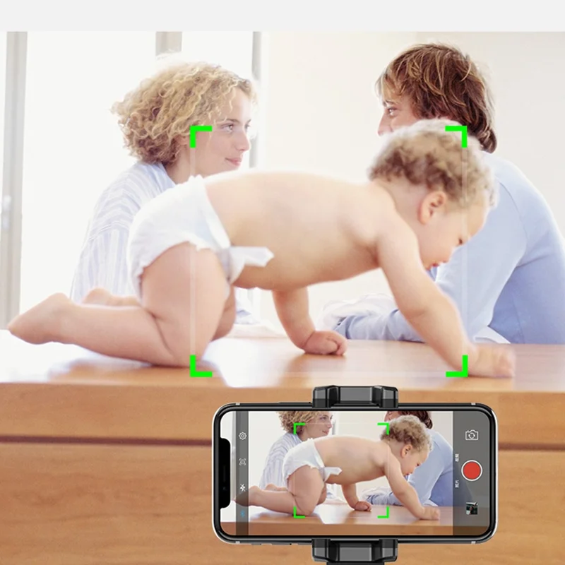 Q8 Auto Face Tracking Handy Gimbal Stativ, 360-Grad-Smart-Shooting-Stabilisator mit Objektverfolgung für Vlog, Live-Streaming, Videoaufnahme - Schwarz