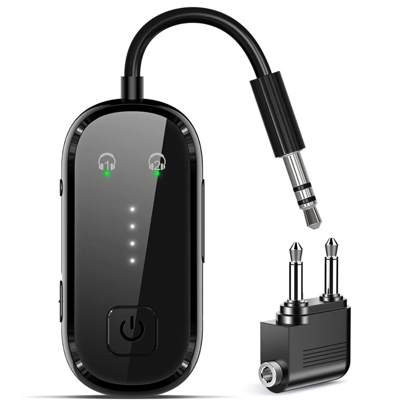 Bluetooth-kompatibler 5.4-Sender-Empfänger 2 in 1 Dual-Link-Audioadapter – Schwarz
