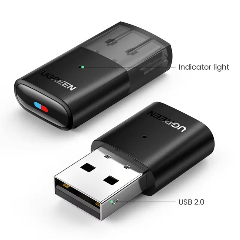 UGREEN CM408 Bluetooth 5.0 USB-adapter för PS4 Pro / PS5 / Nintendo Switch / PC Trådlösa hörlurar Ljudsändare