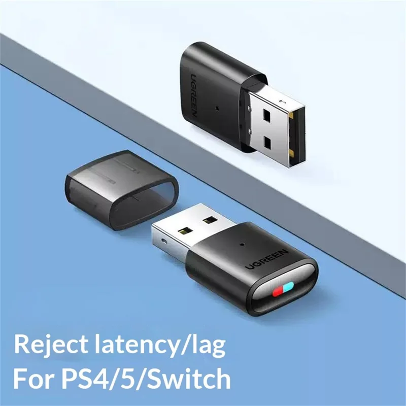 UGREEN CM408 Bluetooth 5.0 USB-adapter för PS4 Pro / PS5 / Nintendo Switch / PC Trådlösa hörlurar Ljudsändare