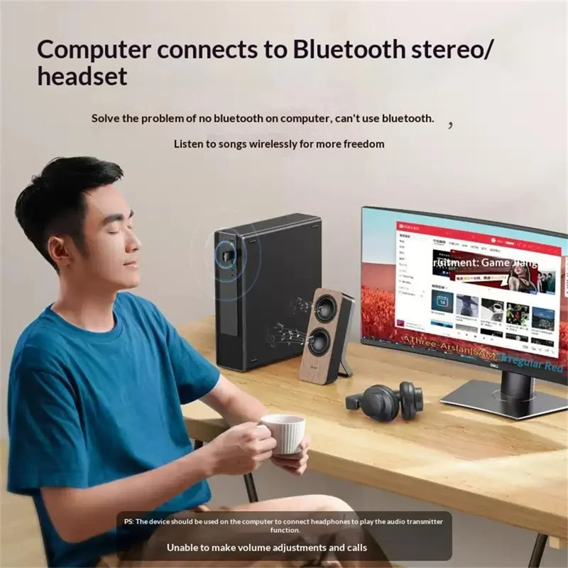 UGREEN CM408 Bluetooth 5.0 USB-adapter för PS4 Pro / PS5 / Nintendo Switch / PC Trådlösa hörlurar Ljudsändare