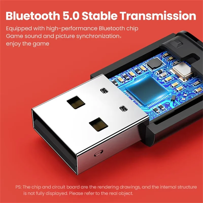 UGREEN CM408 Bluetooth 5.0 USB-adapter för PS4 Pro / PS5 / Nintendo Switch / PC Trådlösa hörlurar Ljudsändare