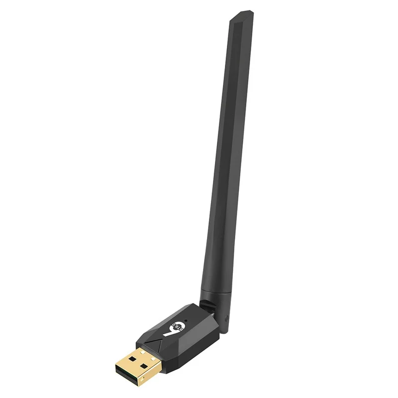 USB Bluetooth-compatible 6.0 Adapter for PC Desktop 150m Long Range Wireless Dongle with 5dBi Antenna - Black