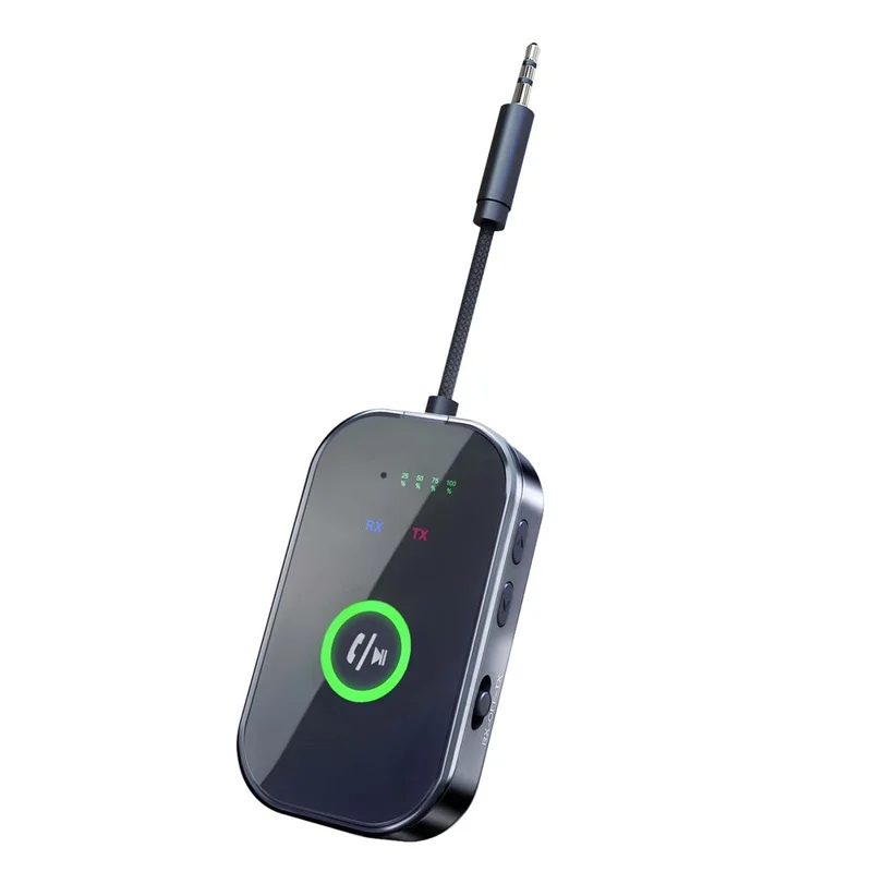 GT91 Bluetooth-compatible 6.0 Audio Adapter 2 in 1 Transmitter Receiver 3.5mm Plug and Play for TV Car Stereo